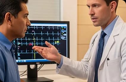 doctors collaborating reviewing screen